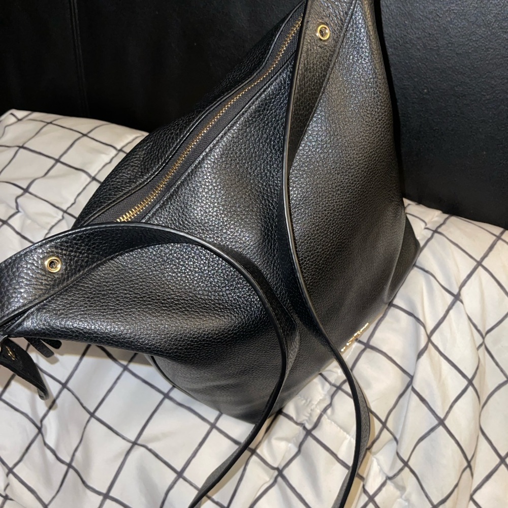 Coach 2818 Val Duffle Black Pebbled Leather Shoulder Crossbody Bag - Picture 3 of 12